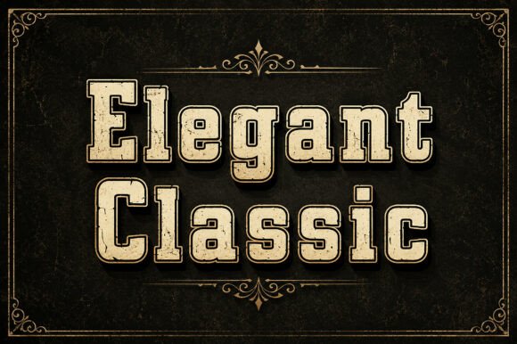 Elegant Classic: Bold Vintage Slab Serif Font