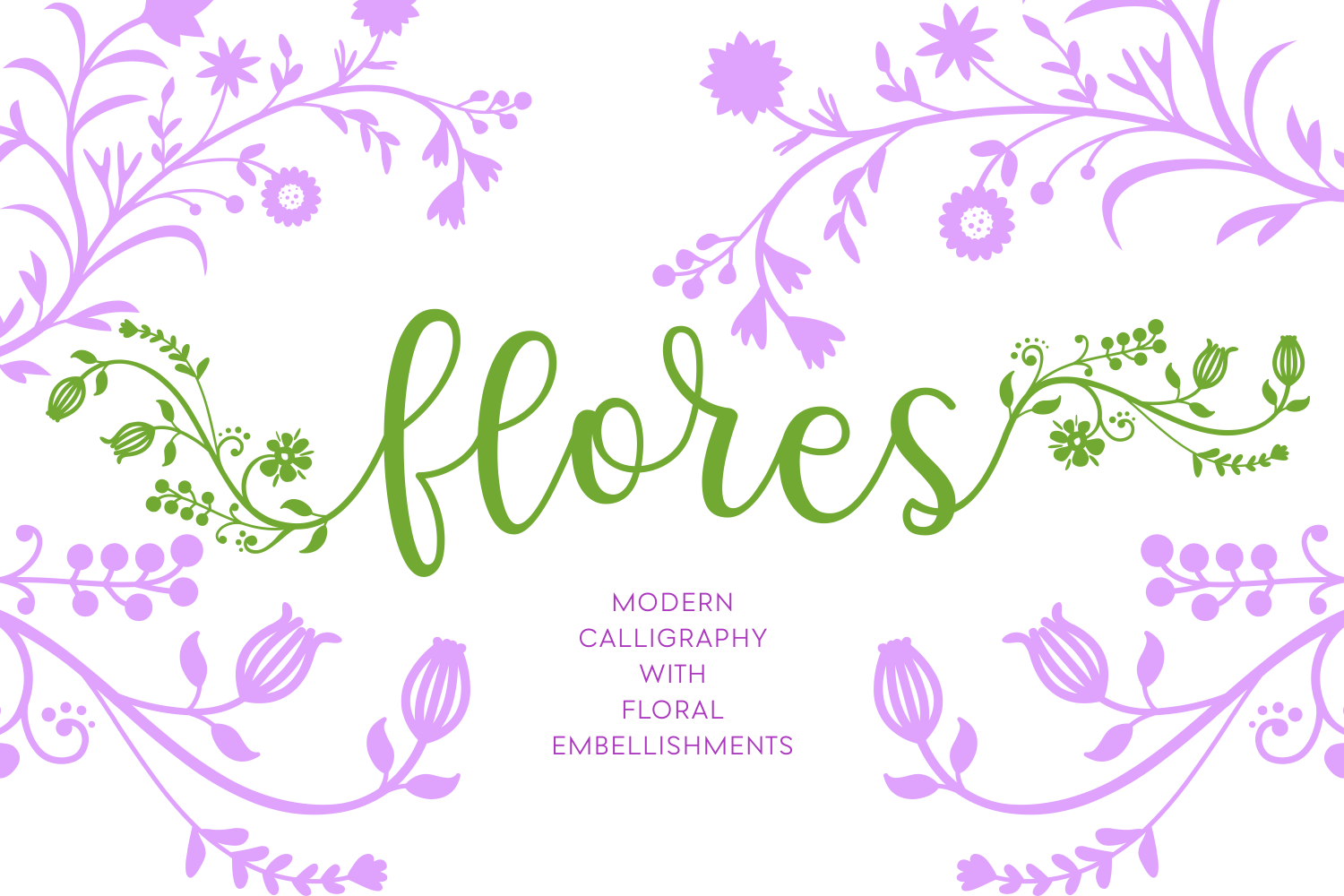 Flores: A Modern Calligraphy Font with Floral Swashes