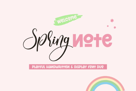 Spring Note: A Simple, Bouncy Duo Font for Creative Designs